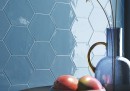Cifre Kane Hexagon Sky Brillo 16x18 OUTLET