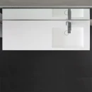 StoneArt podwieszana umywalka konglomeratowa LP4514R 140x48 w połysku