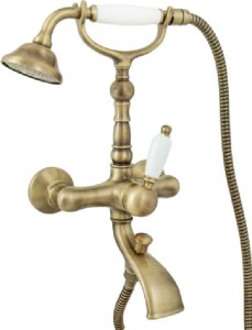 Emmevi Rubinetterie Laguna 40011BR bateria wannowa ścienna jednouchwytowa brąz antyczny