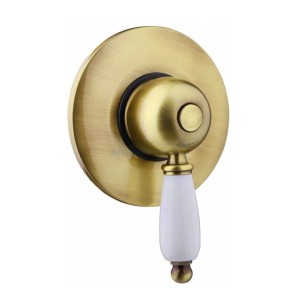 Emmevi Rubinetterie Laguna 40009BR bateria prysznicowa podtynkowa 1-drożna jednouchwytowa brąz antyczny