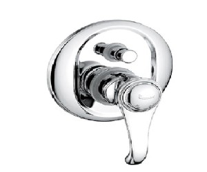 Emmevi Rubinetterie Tiffany 6019CR bateria prysznicowa podtynkowa 2-drożna jednouchwytowa chrom  