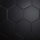 Decus Hexagon Liso Negro Mate 17x15