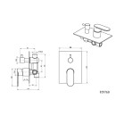 StoneArt bateria prysznicowa podtynkowa 2-drożna jednouchwytowa Arild 951760 chrom