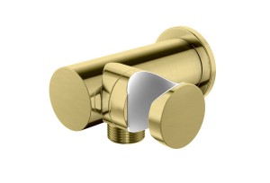 Kohlman EXPERIENCE GOLD BRUSHED QW004AEGDB  uchwyt prysznicowy z przyłączem wody złoto szczotkowane