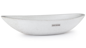 SVIS DESIGN Umywalka nablatowa betonowa ORION BASIC biała