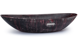 SVIS DESIGN Umywalka nablatowa betonowa ORION BASIC BLACKSMITH czarno - czerwona