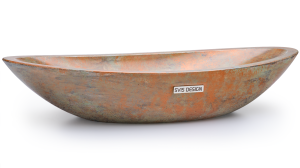 SVIS DESIGN Umywalka nablatowa betonowa ORION BASIC SMOKED METAL miedziano - zielona