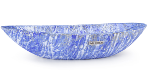 SVIS DESIGN Umywalka nablatowa betonowa ORION BASIC PUNK niebiesko - biała