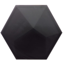 Decus Heksagon Piramidal Negro Mate 17x15