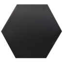 Decus Hexagon Liso Negro Mate 17x15