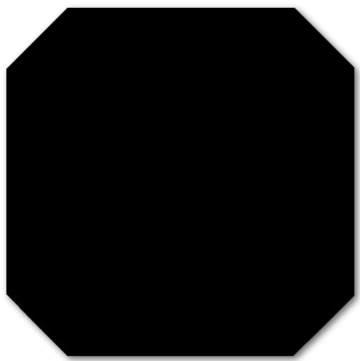Vives Monocolor Octagono Negro 31,6x31,6