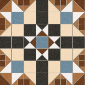 Vives Dorset Marrón 31,6x31,6 płytka podłogowa patchwork