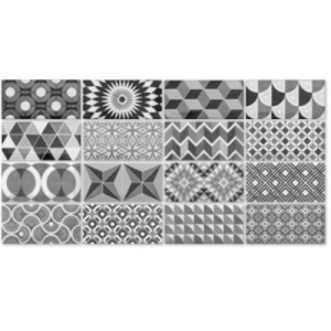 Equipe Metro Patchwork B&W 7,5x15 płytka ścienna