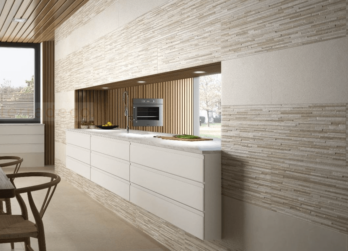 Nowoczesne płytki dekoracyjne do kuchni Saloni Way Rev Break Beige