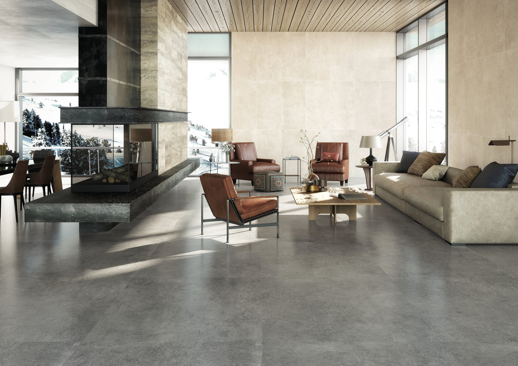 Salon w stylu Wabi Sabi
