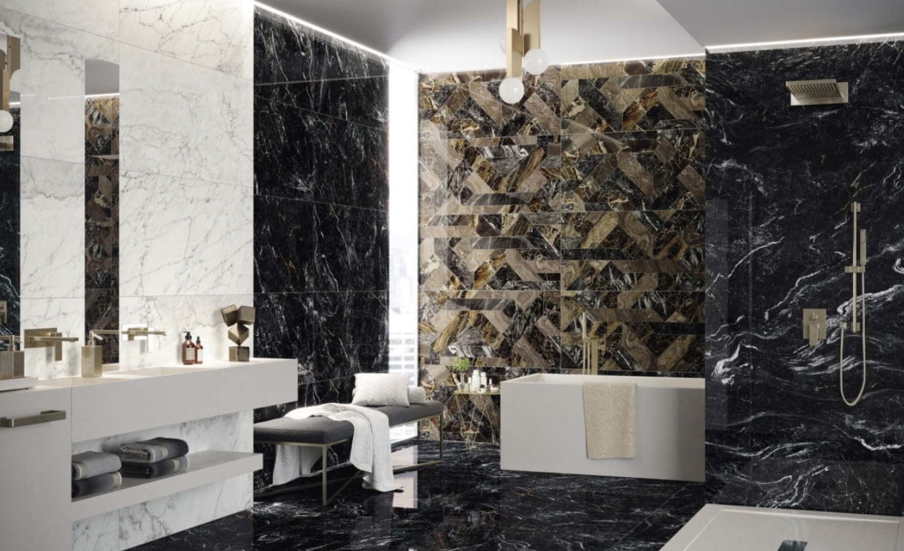 Czarny i biały marmur