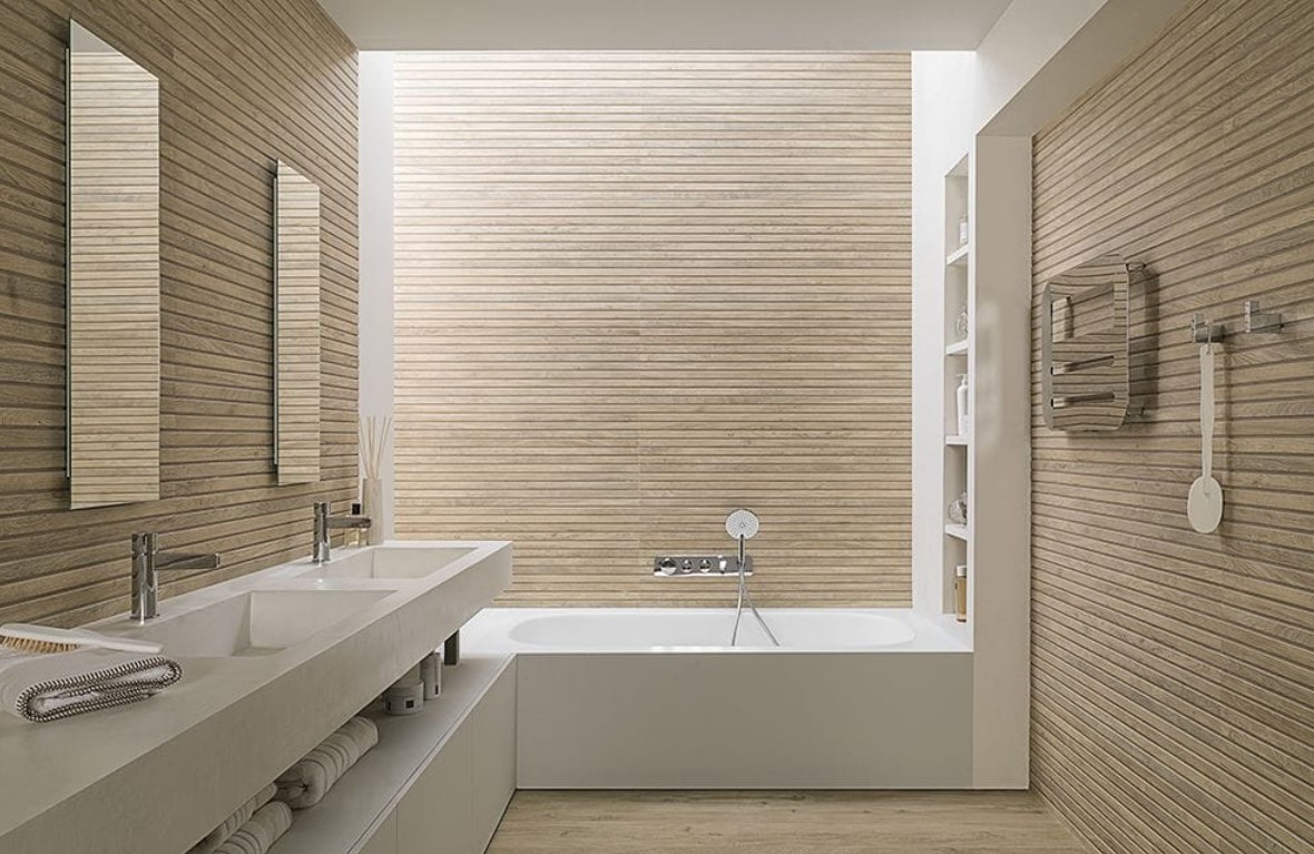 Drewniana łazienka niczym ekskluzywne SPA