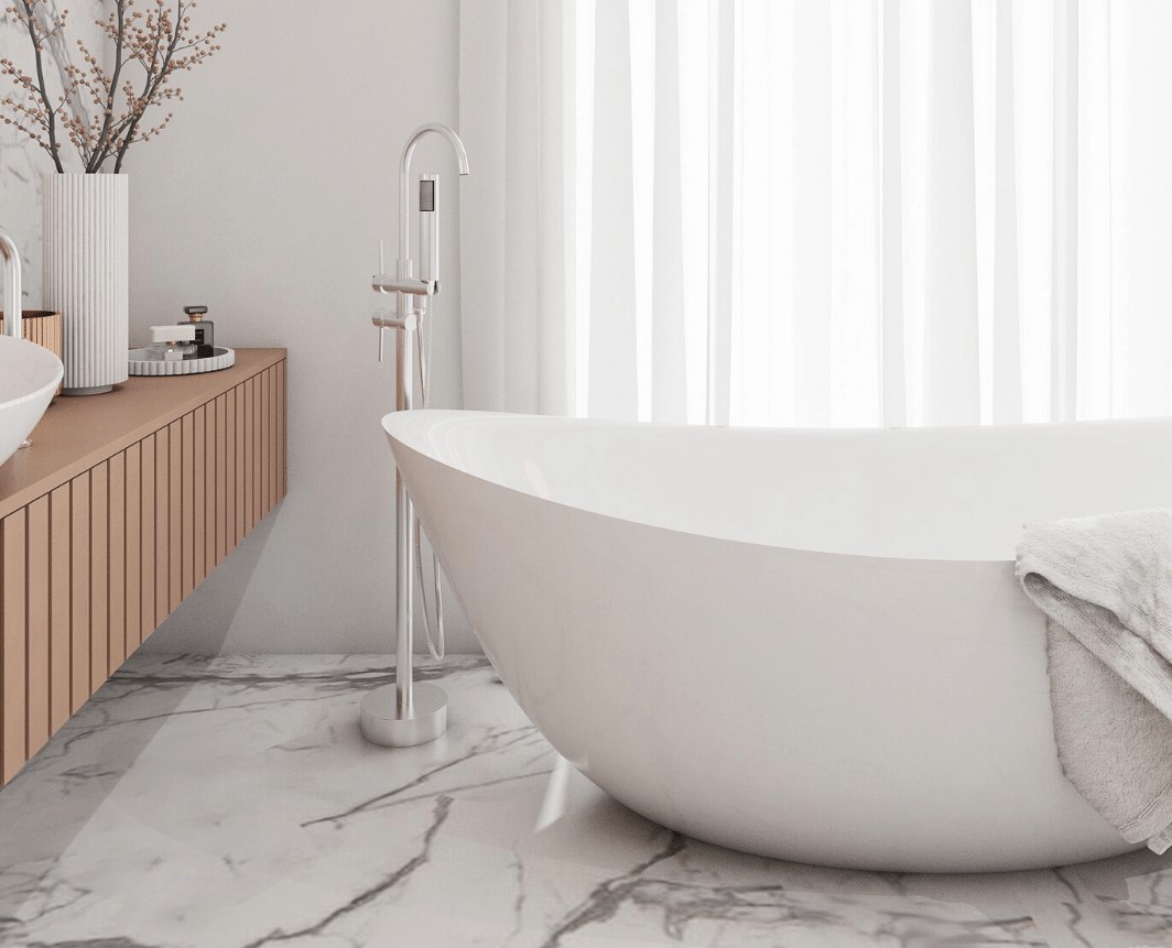 Elegancka szara łazienka