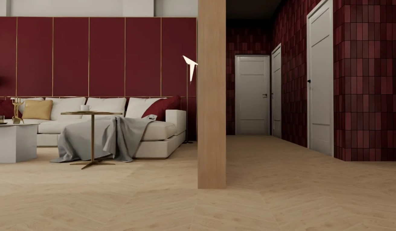 Jodełka francuska w eleganckim wnętrzu