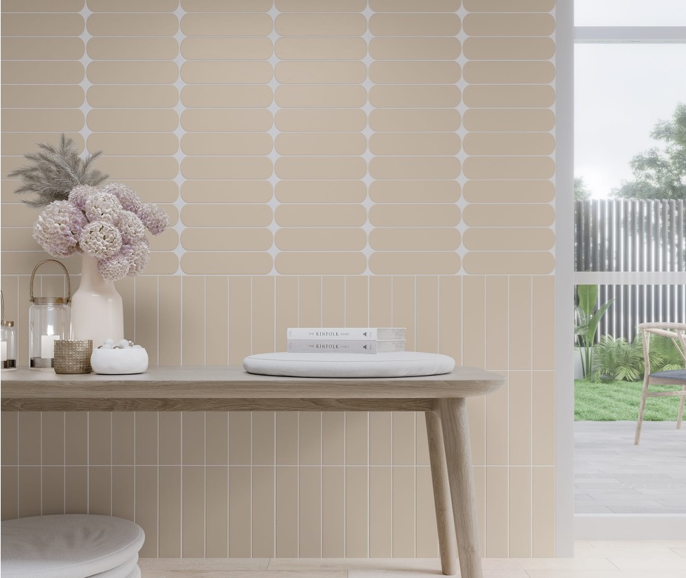 Kremowe płytki na ścianę