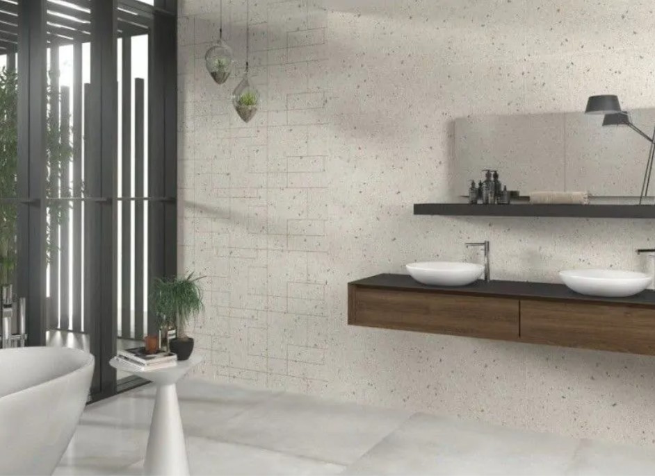 Lastryko w industrialnej łazience