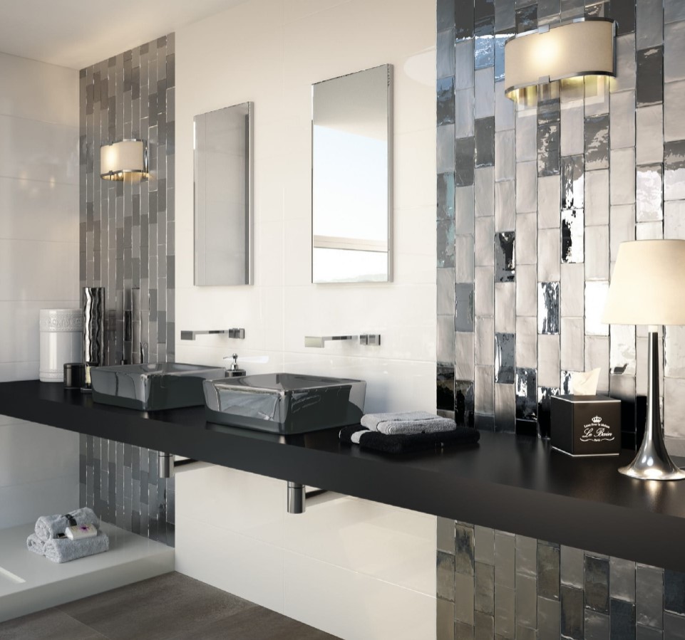 Minimalistyczna szara łazienka