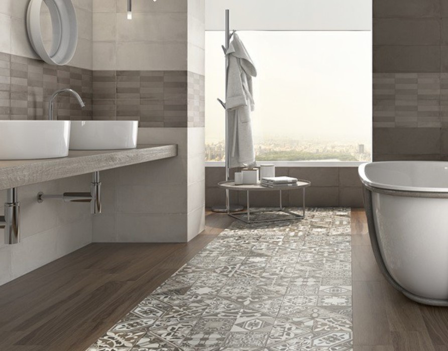 Patchwork z imitacją drewna