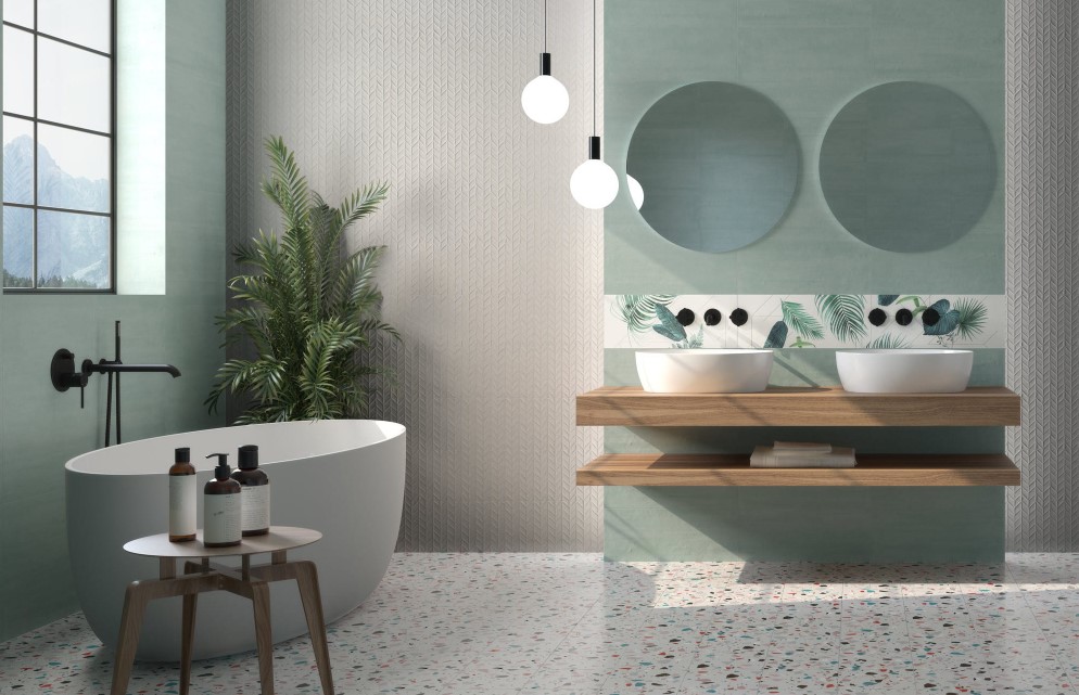 Płytki 3D i jednolita fuga