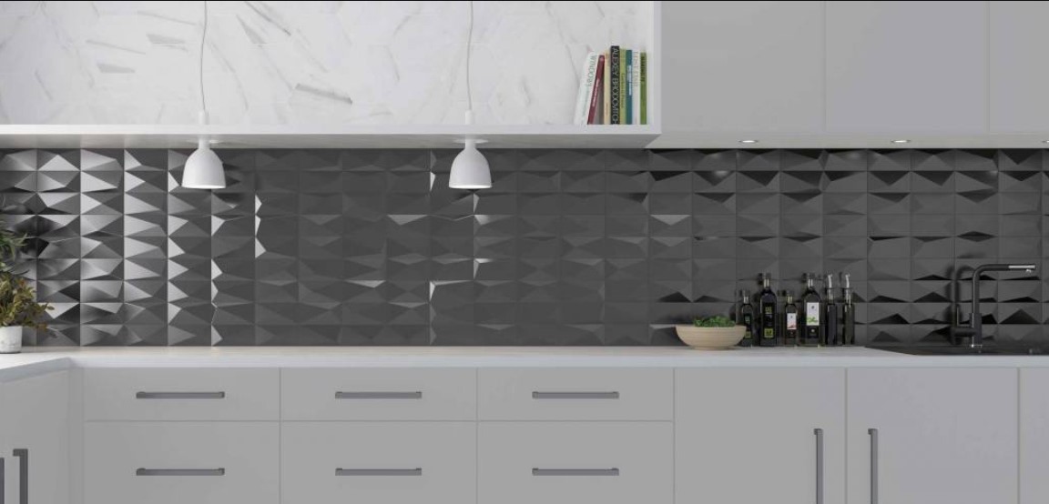 Płytki 3D nad blat w kuchni