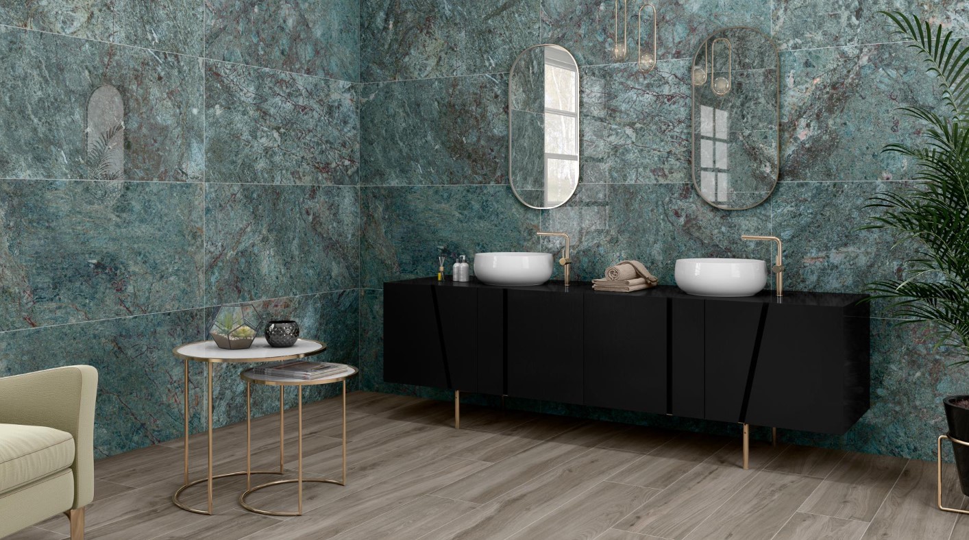 Płytki onyksowe w łazience