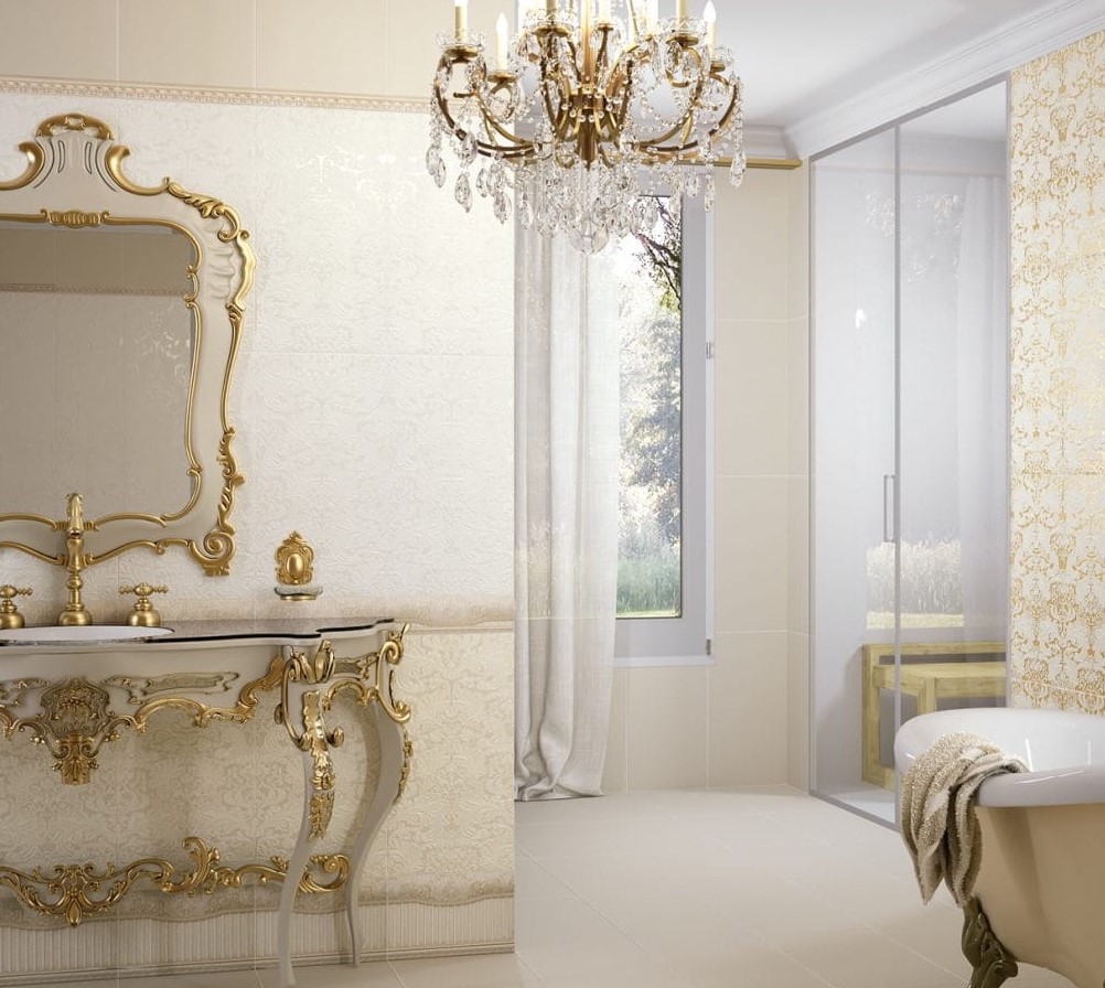 Płytki ścienne 3D w stylu barokowym