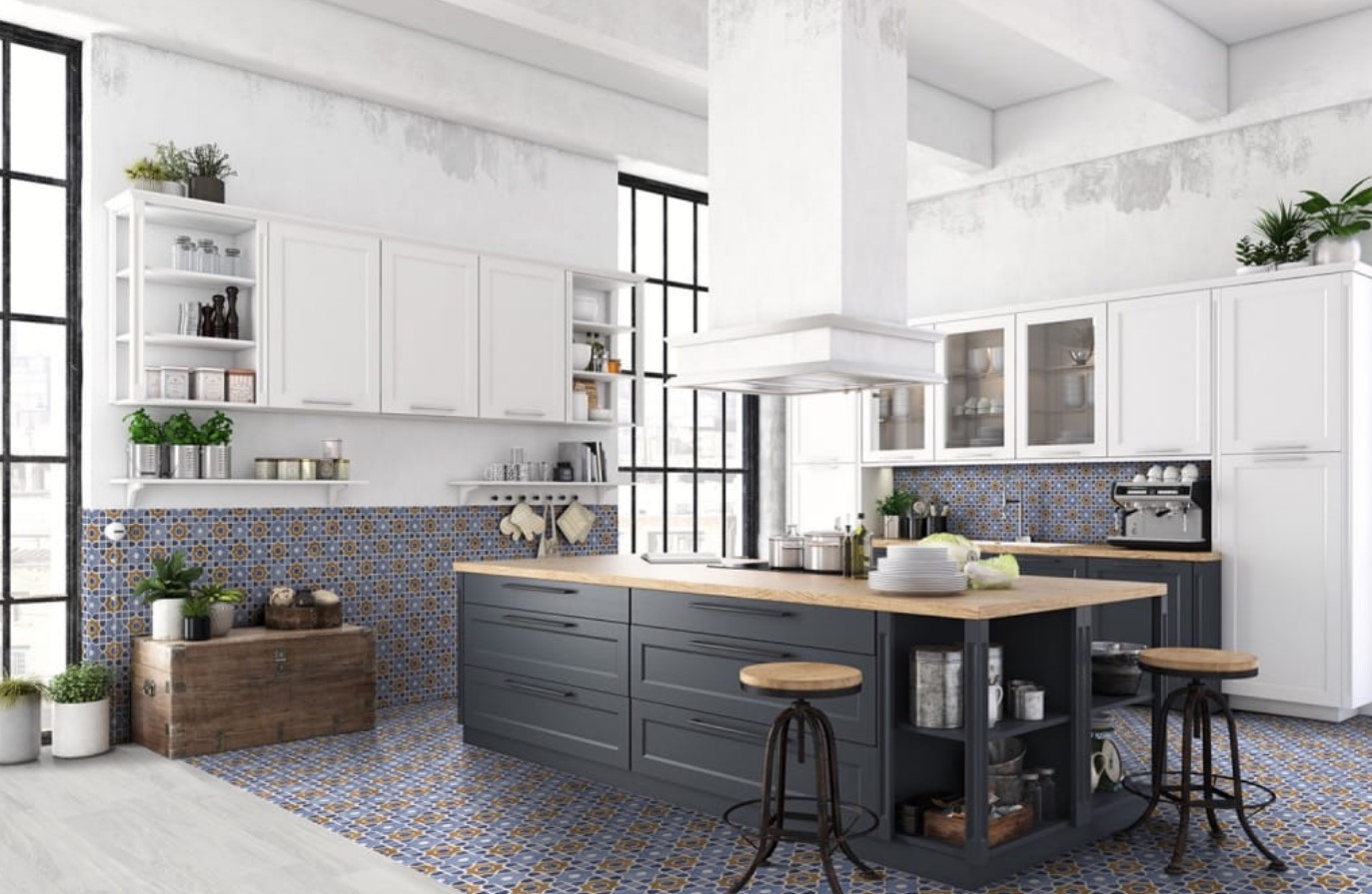 Płytki w kuchni patchwork