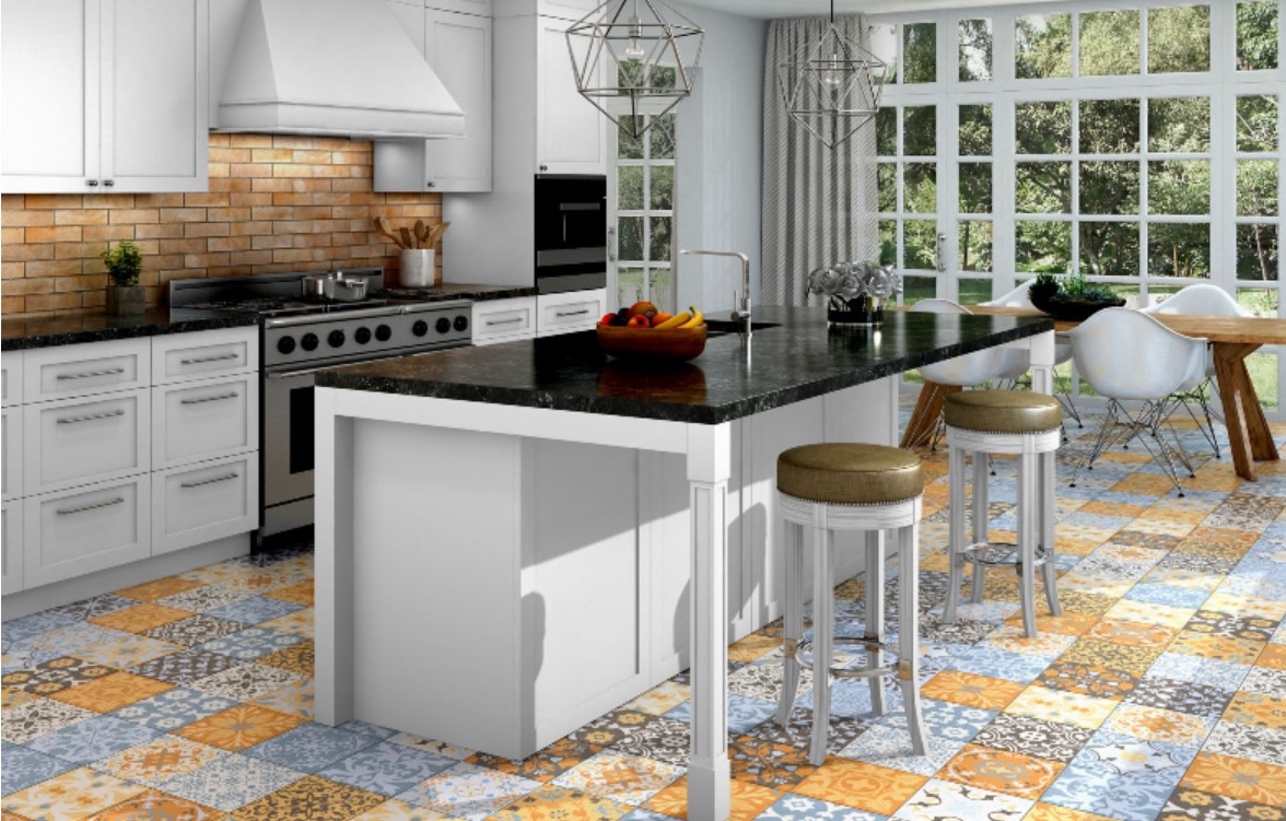 Podłoga w kuchni dla odważnych