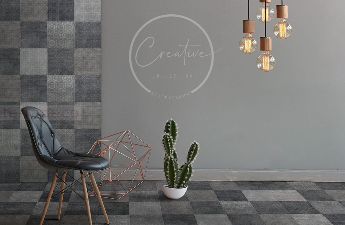 Szare płytki minimalistyczne