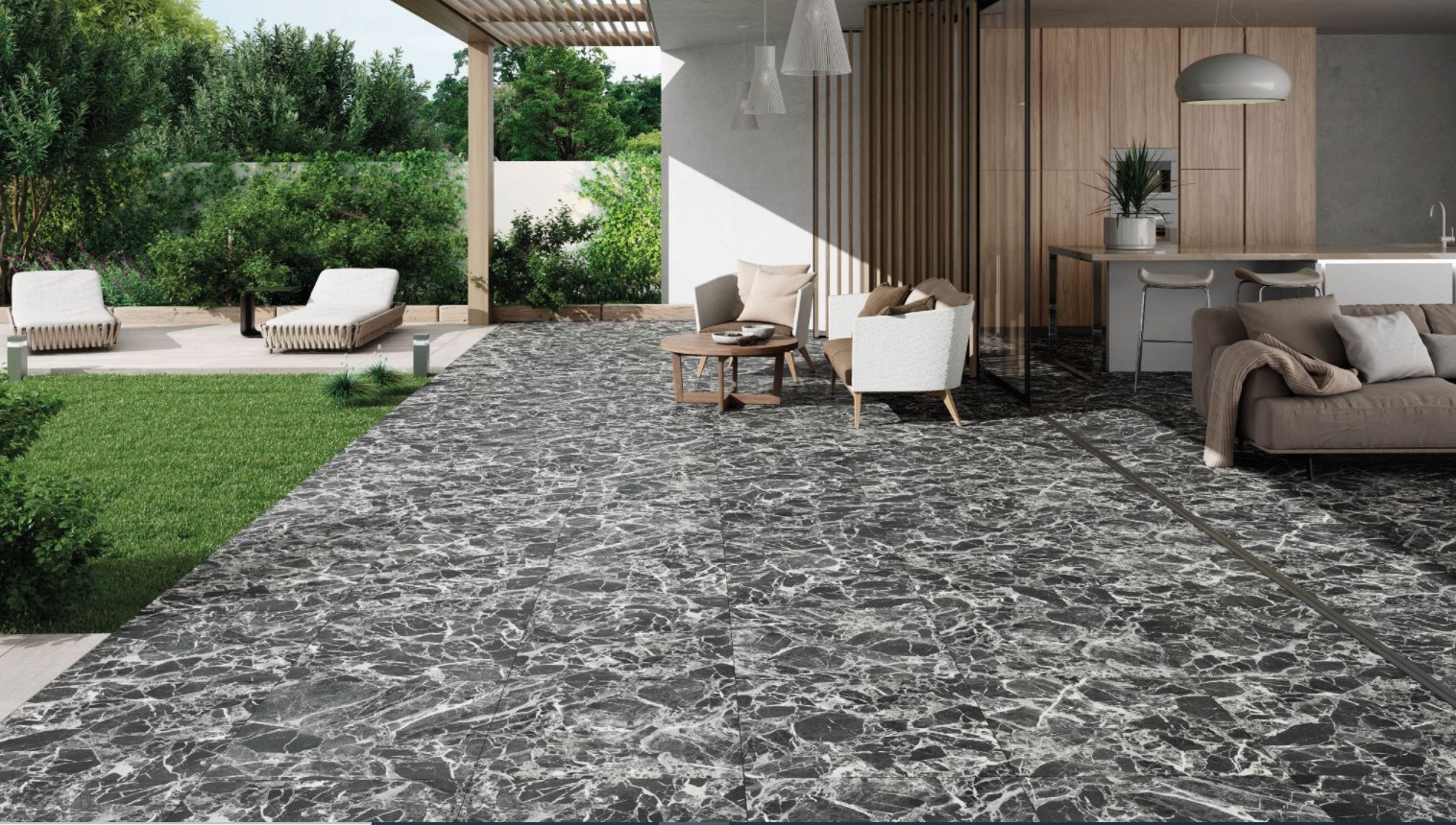 Czarne płytki marmurowe vs oryginalny marmur