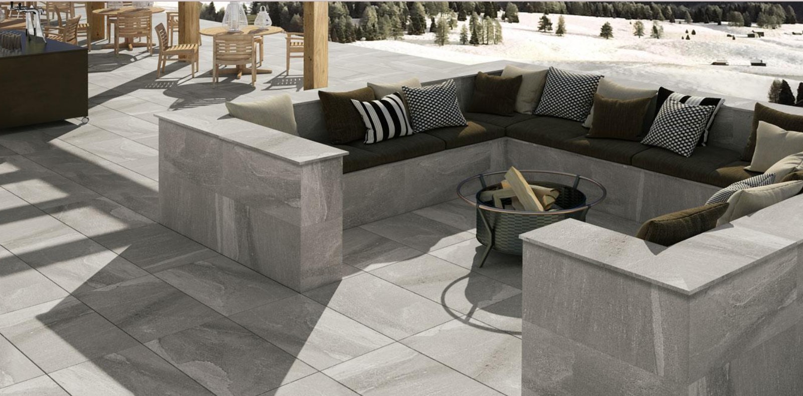 Taras wentylowany szary