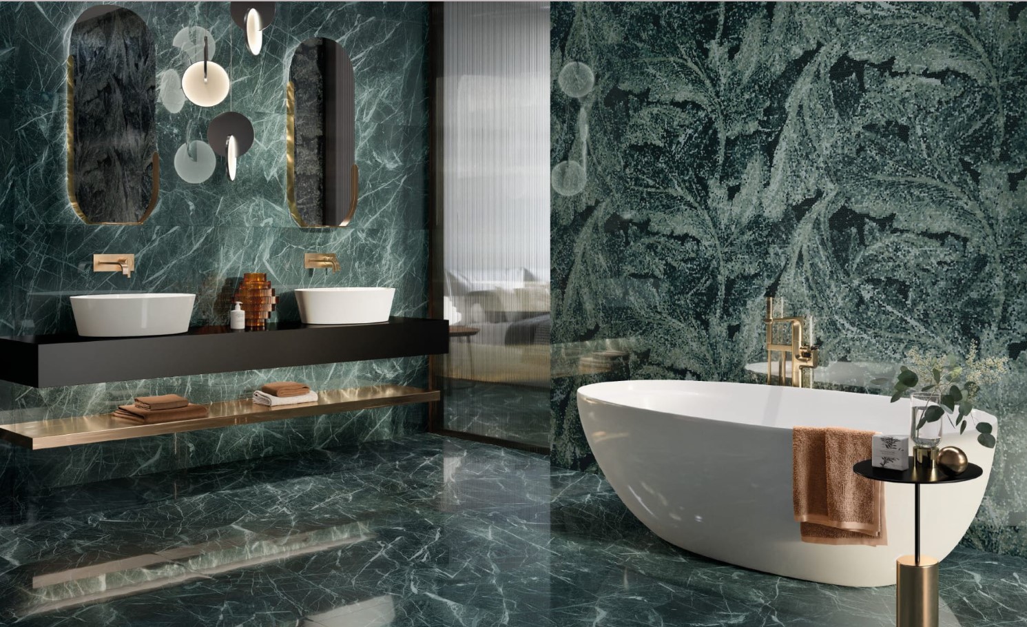 Zielona łazienka De Lux