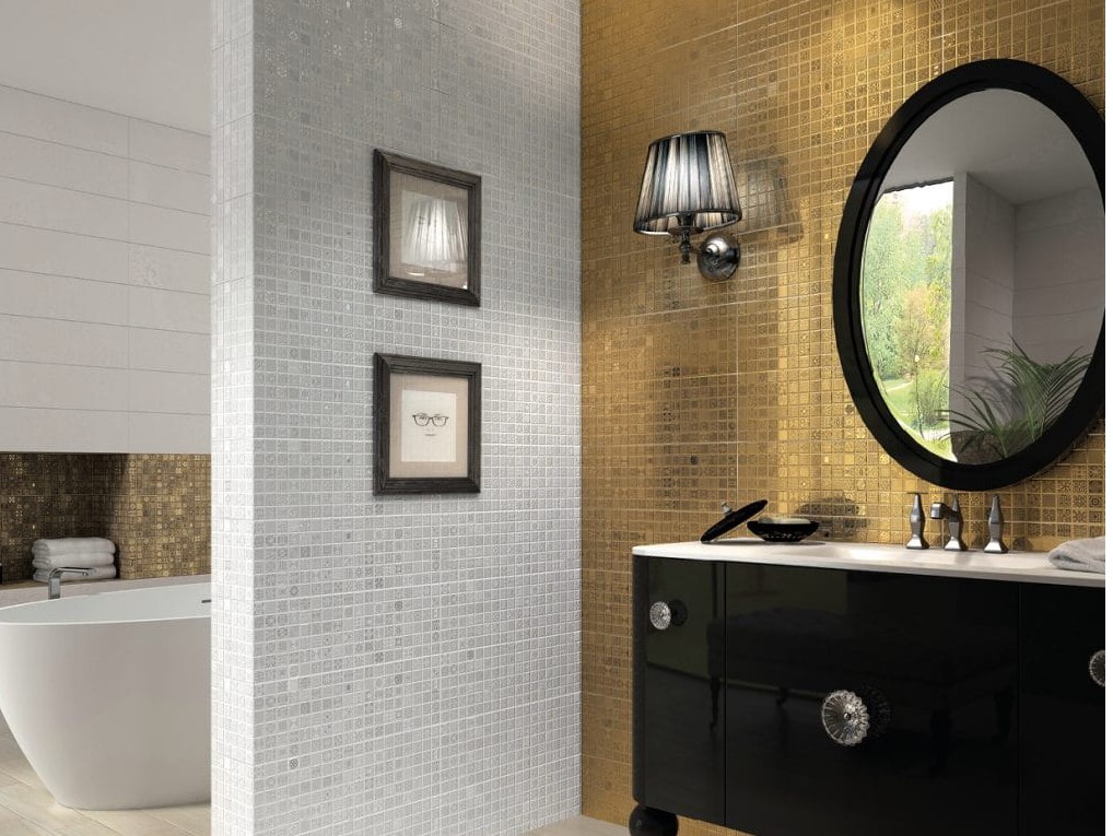 Złota mozaika ścienna