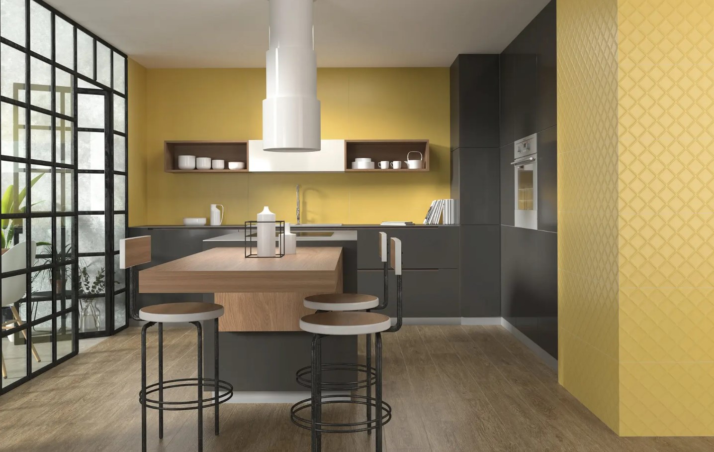 Złoto we wnętrzu minimalistycznym