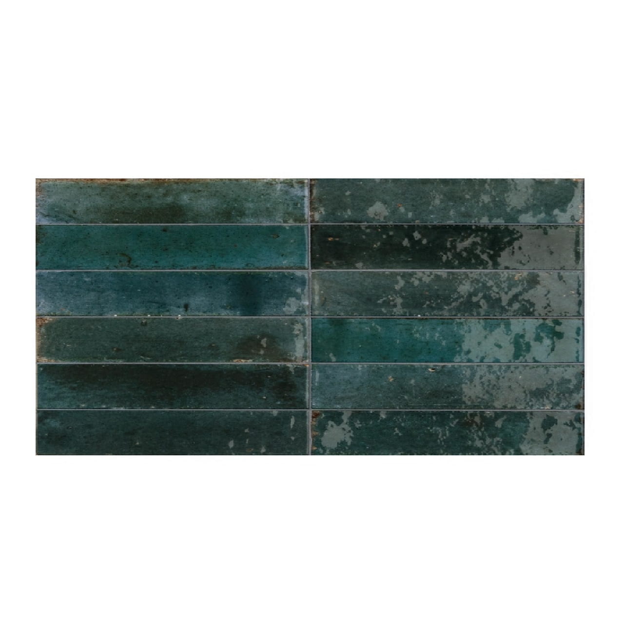 Marazzi Lume Blue Lux 6x24 M6RR niebieskie płytki cegiełki
