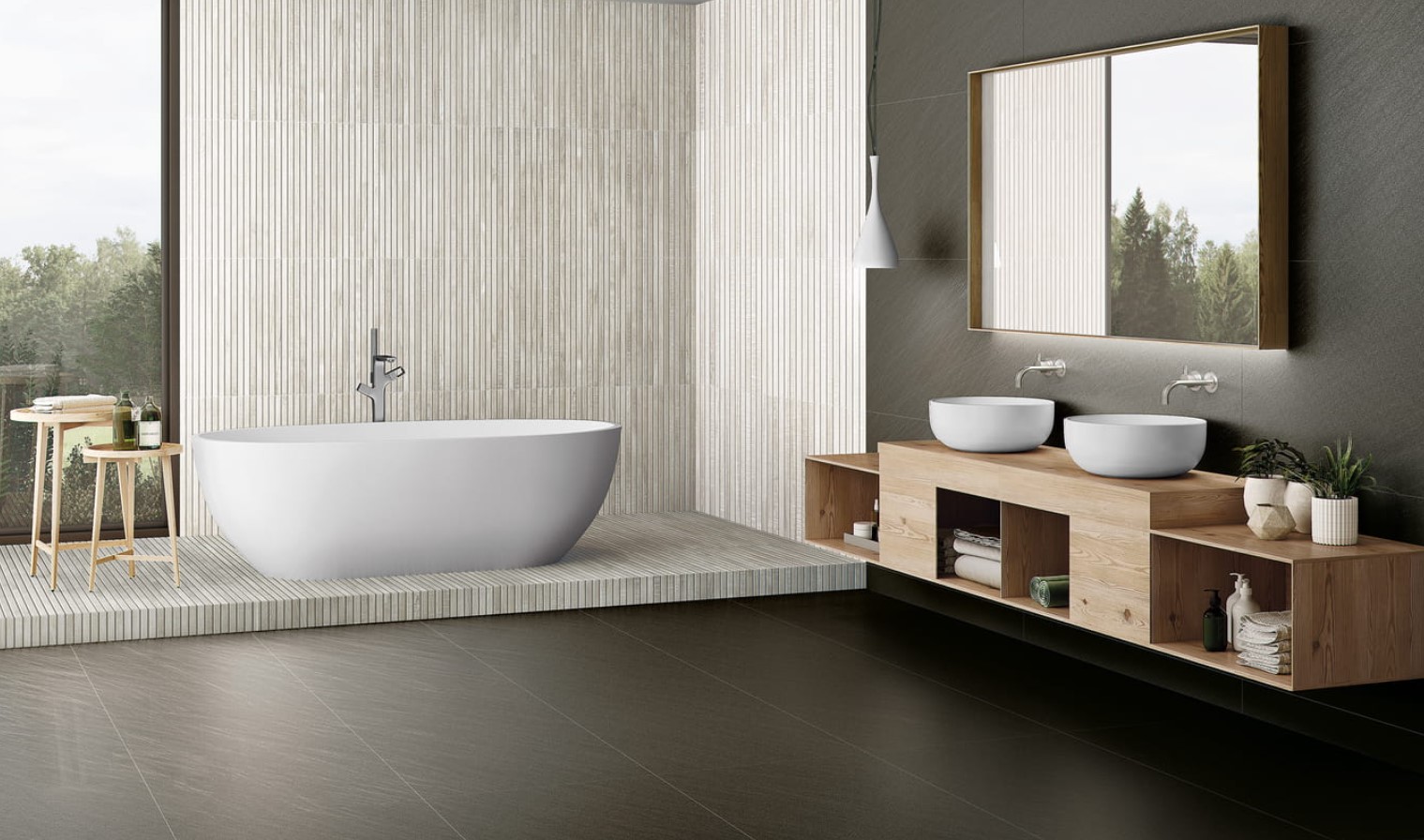 imitacja drewna w łazience