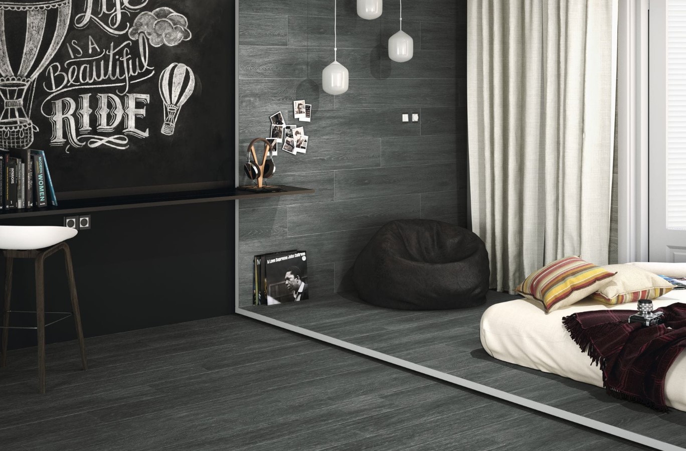 czarna imitacja drewna Baldocer