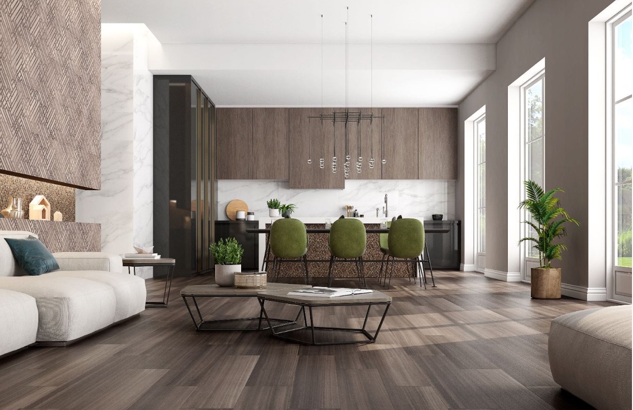 płytki gresowe ścienne do kuchni duży format