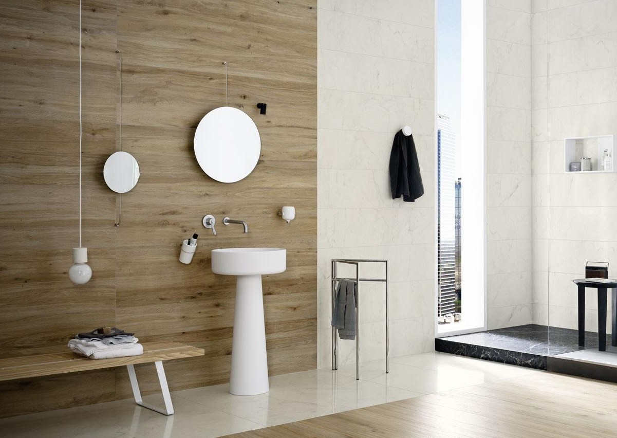 płytki imitacja marmuru z drewnem