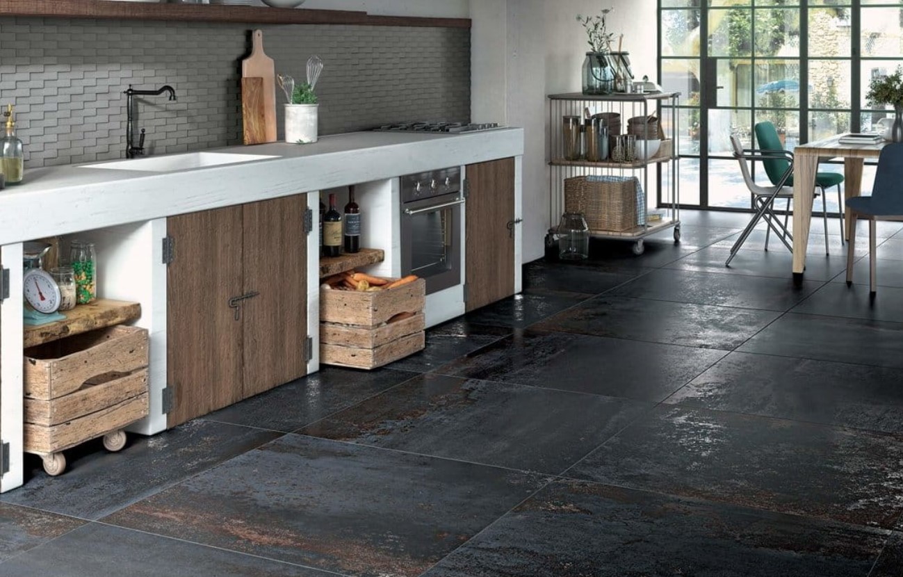 płytki metalizowane w stylu loftowym