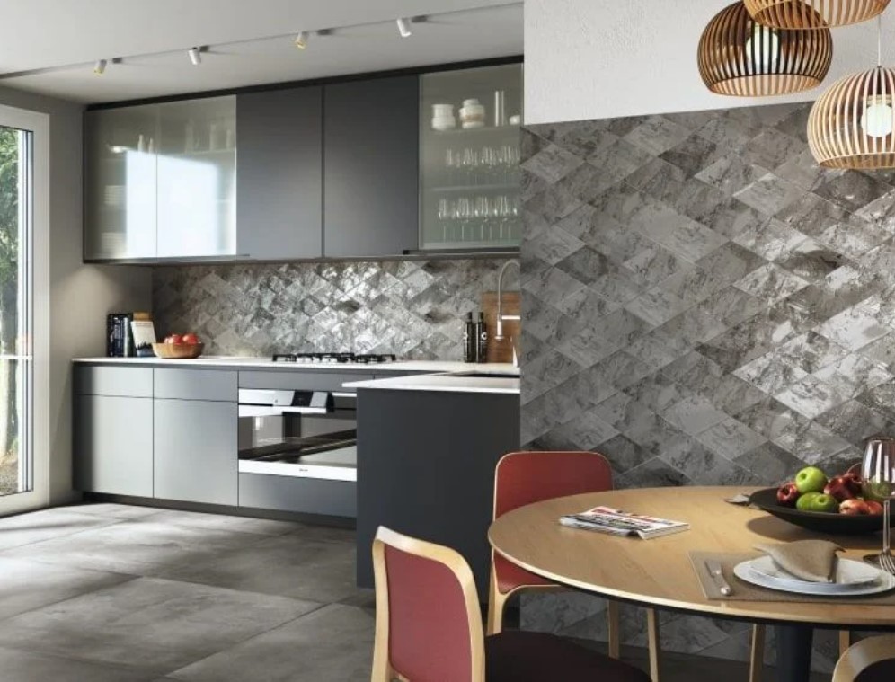 płytki industrialne w kształcie rombu