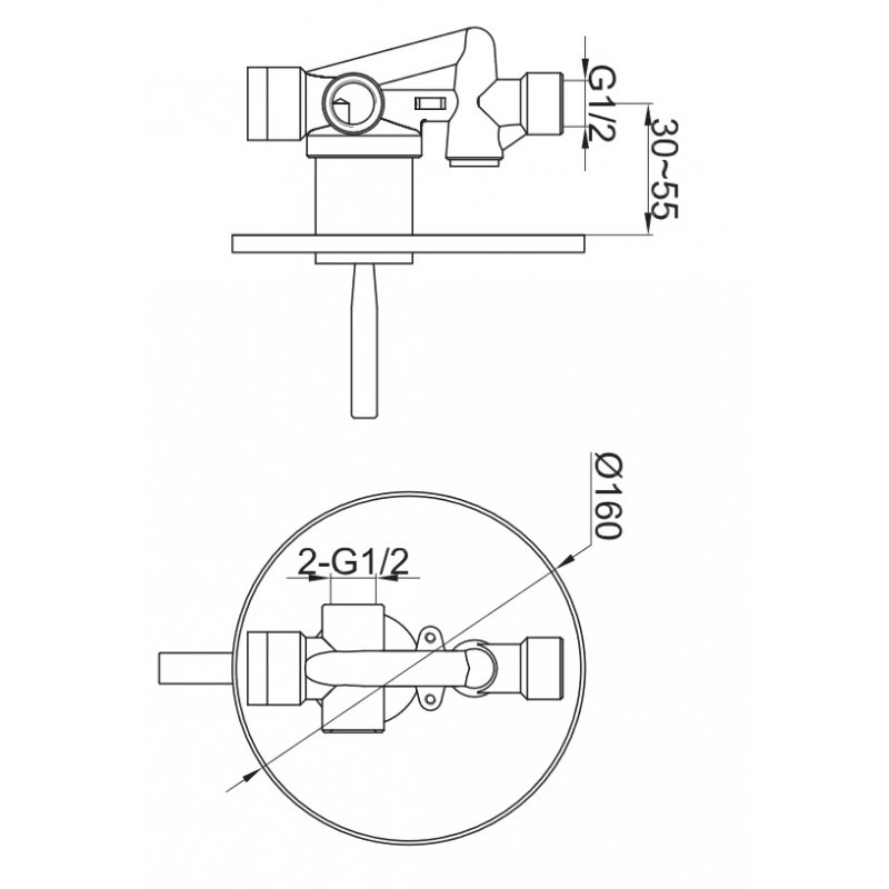 Kohlman MAXIMA QW220M bateria prysznicowa podtynkowa chrom