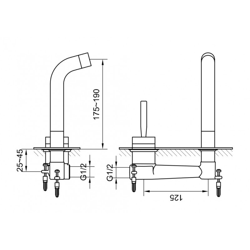 Kohlman MAXIMA QW185M bateria umywalkowa podtynkowa chrom