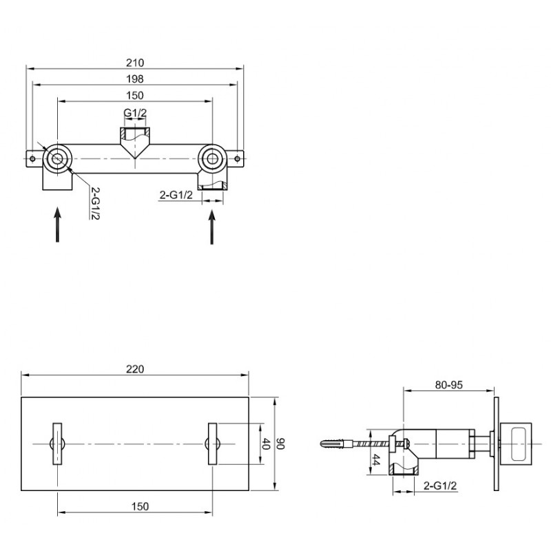 Kohlman NEXEN QW227U bateria prysznicowa podtynkowa chrom