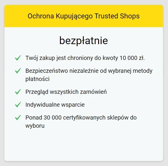Ochrona kupującego Trusted Shops